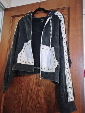 POL: Studded- Distressed Black SET (JACKET & PANTS)